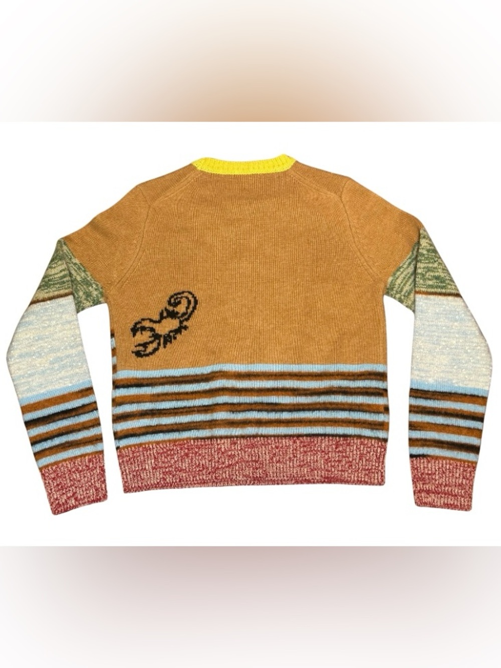 NWT Marc Jacobs Tattoo Crewneck Sweater Wool Alpaca Stripe Size S $475 AUTHENTIC - Picture 9 of 12